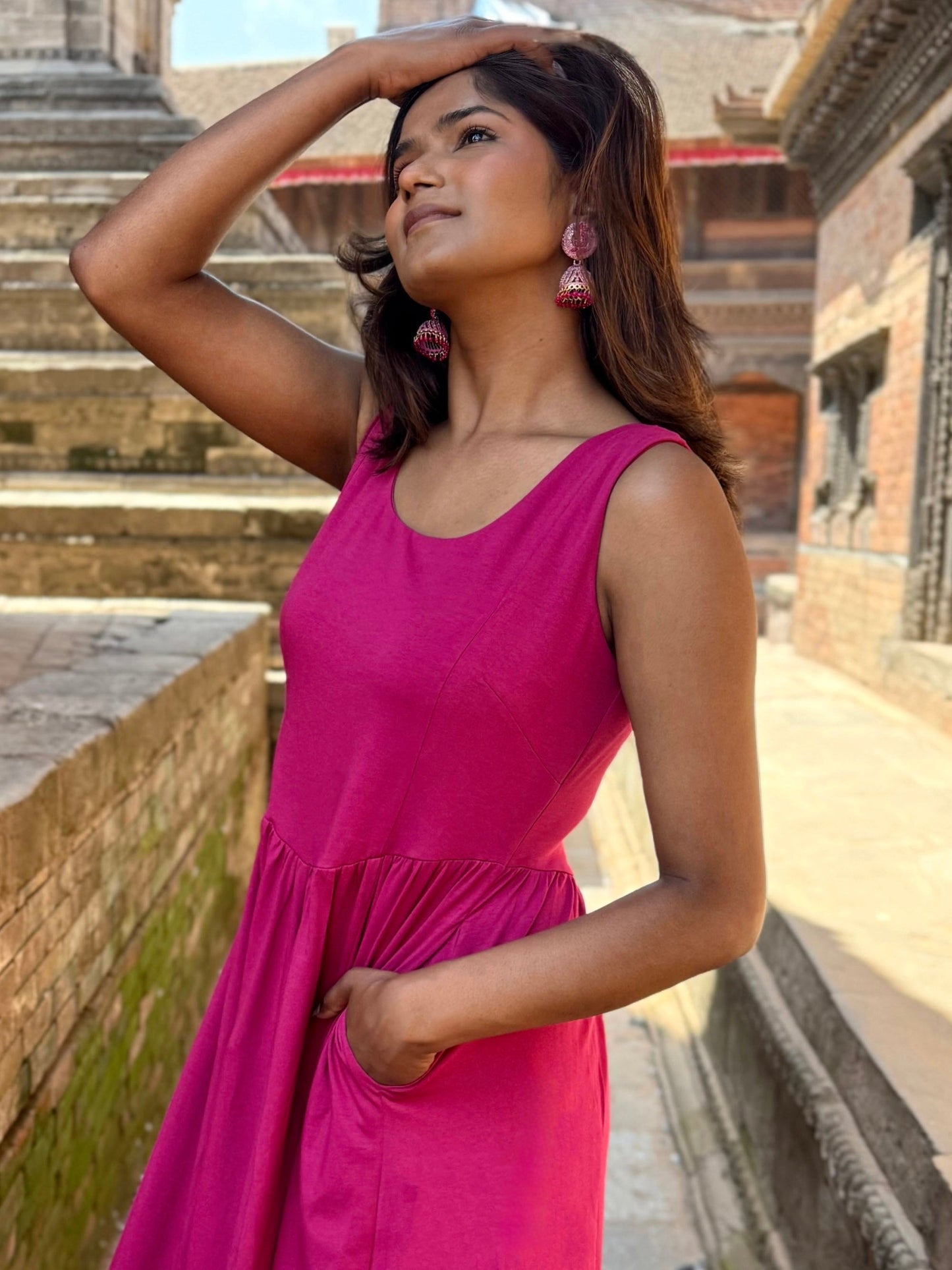 Pink Casual Dress