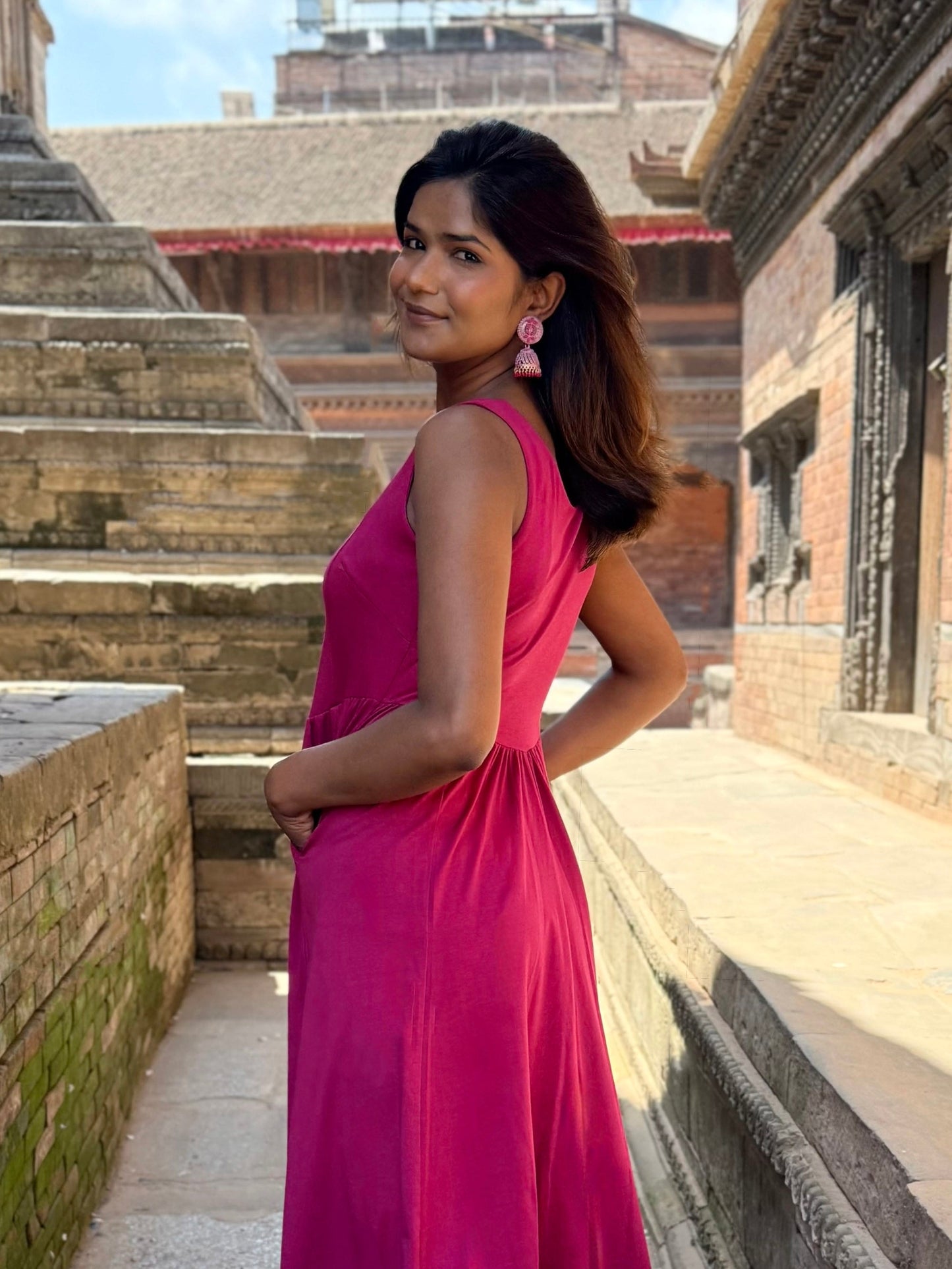 Pink Casual Dress