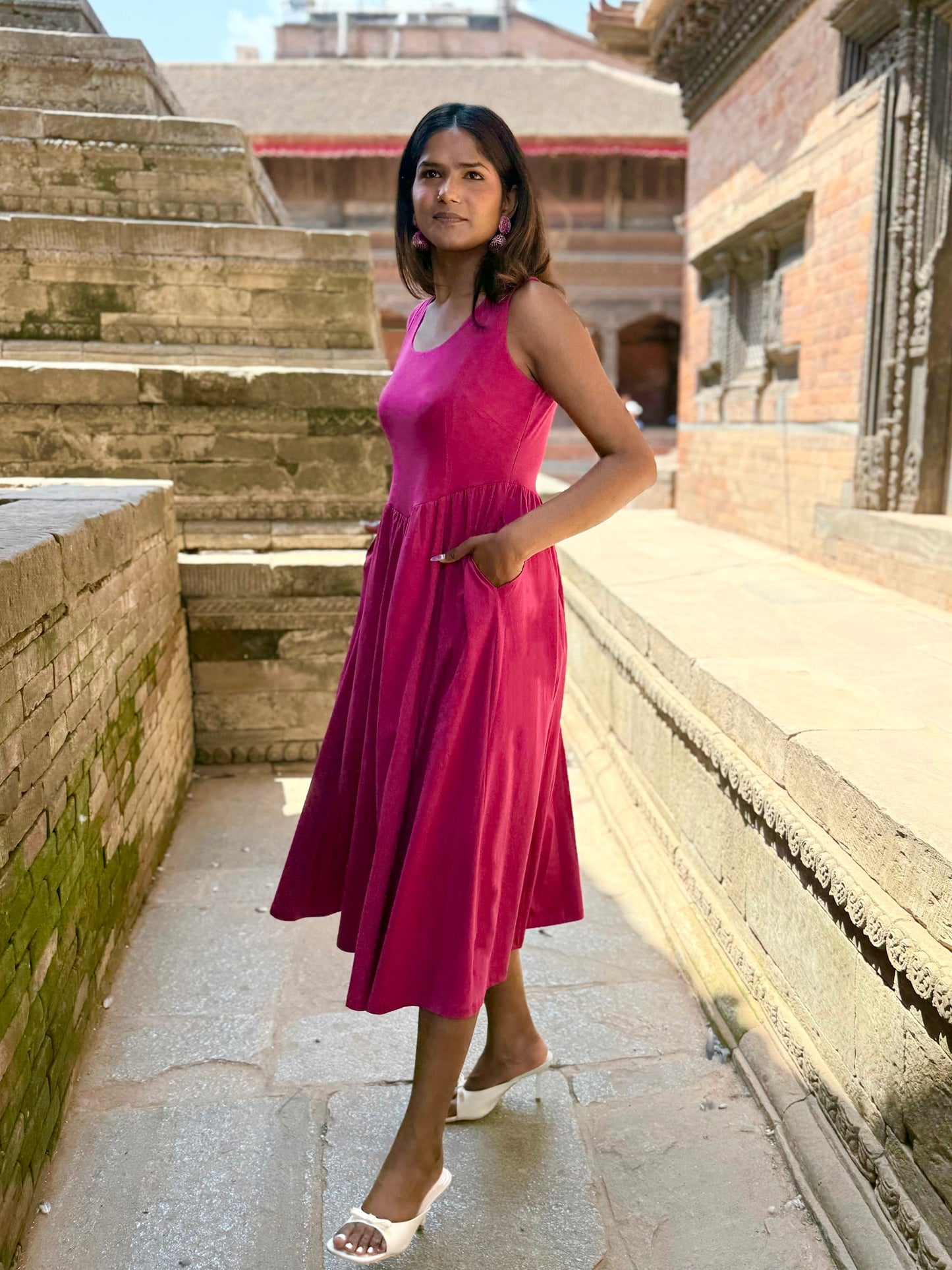 Pink Casual Dress