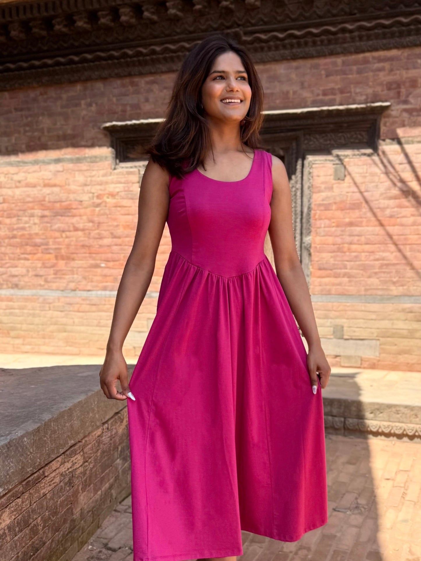 Pink Casual Dress