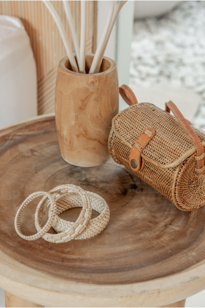 Statement Flat Weave Bangle Bracelets