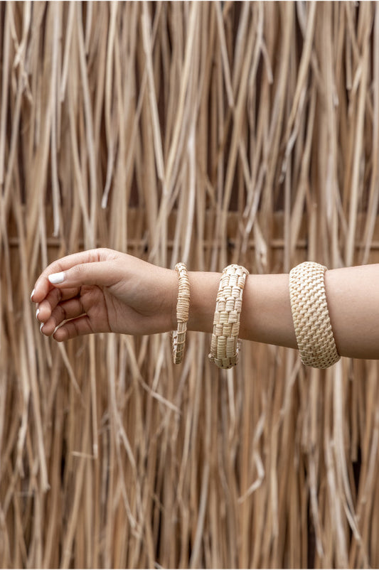 Statement Flat Weave Bangle Bracelets