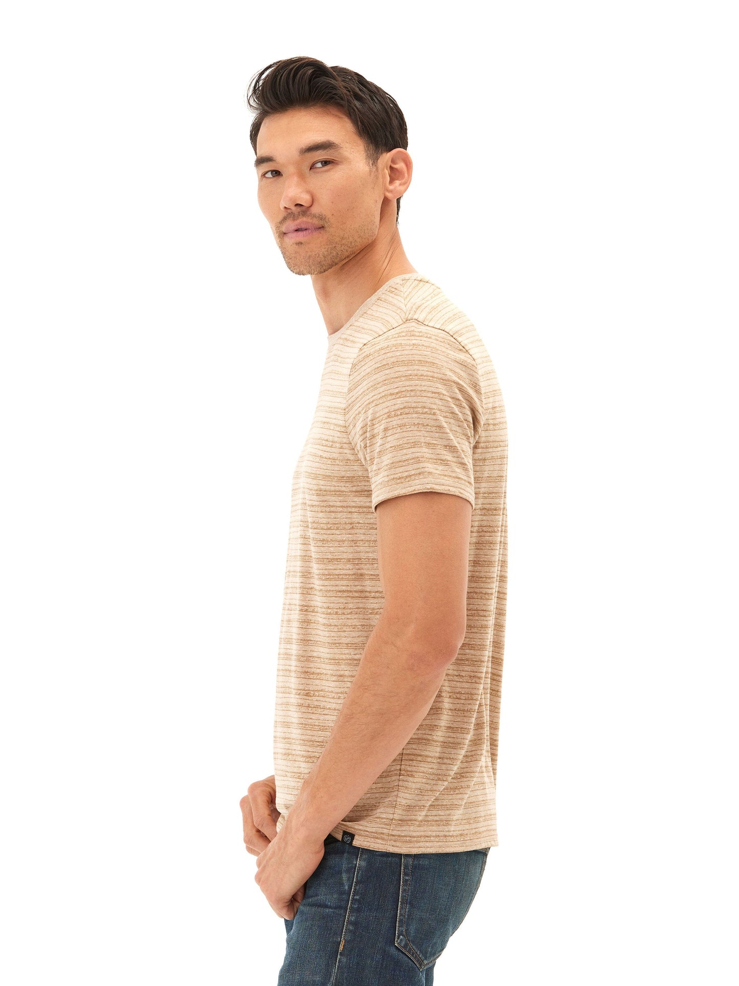 Striped Jersey Crew Tee