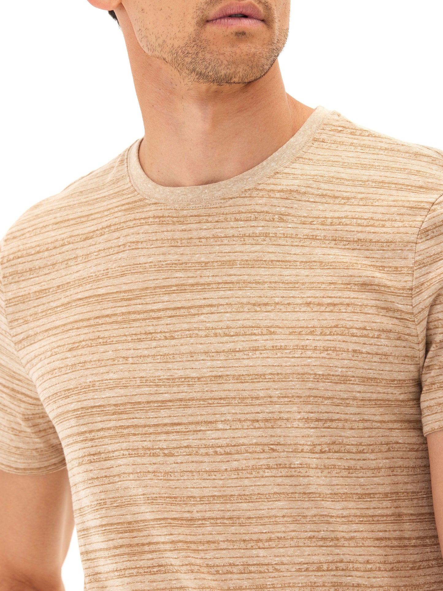 Striped Jersey Crew Tee