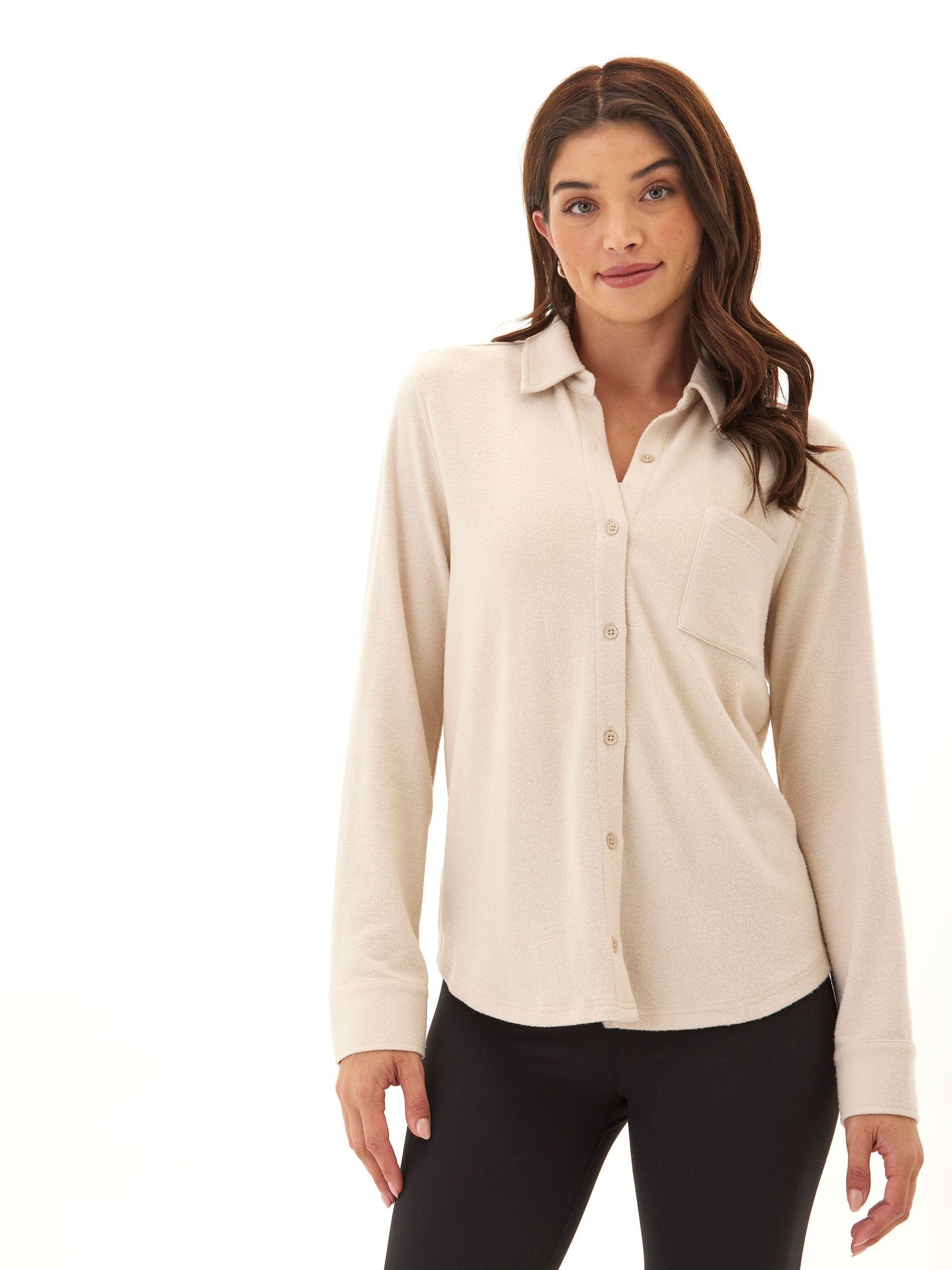 Kandyce Knit Fleece Button-Up