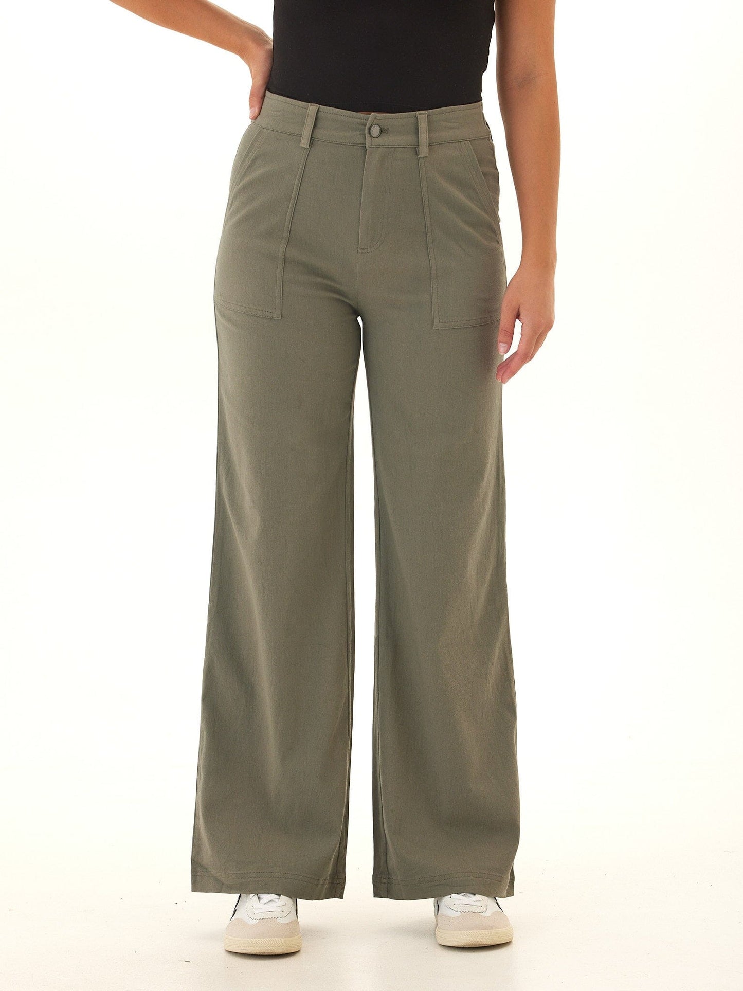 Pamela Stretch Twill Wide Leg Pant