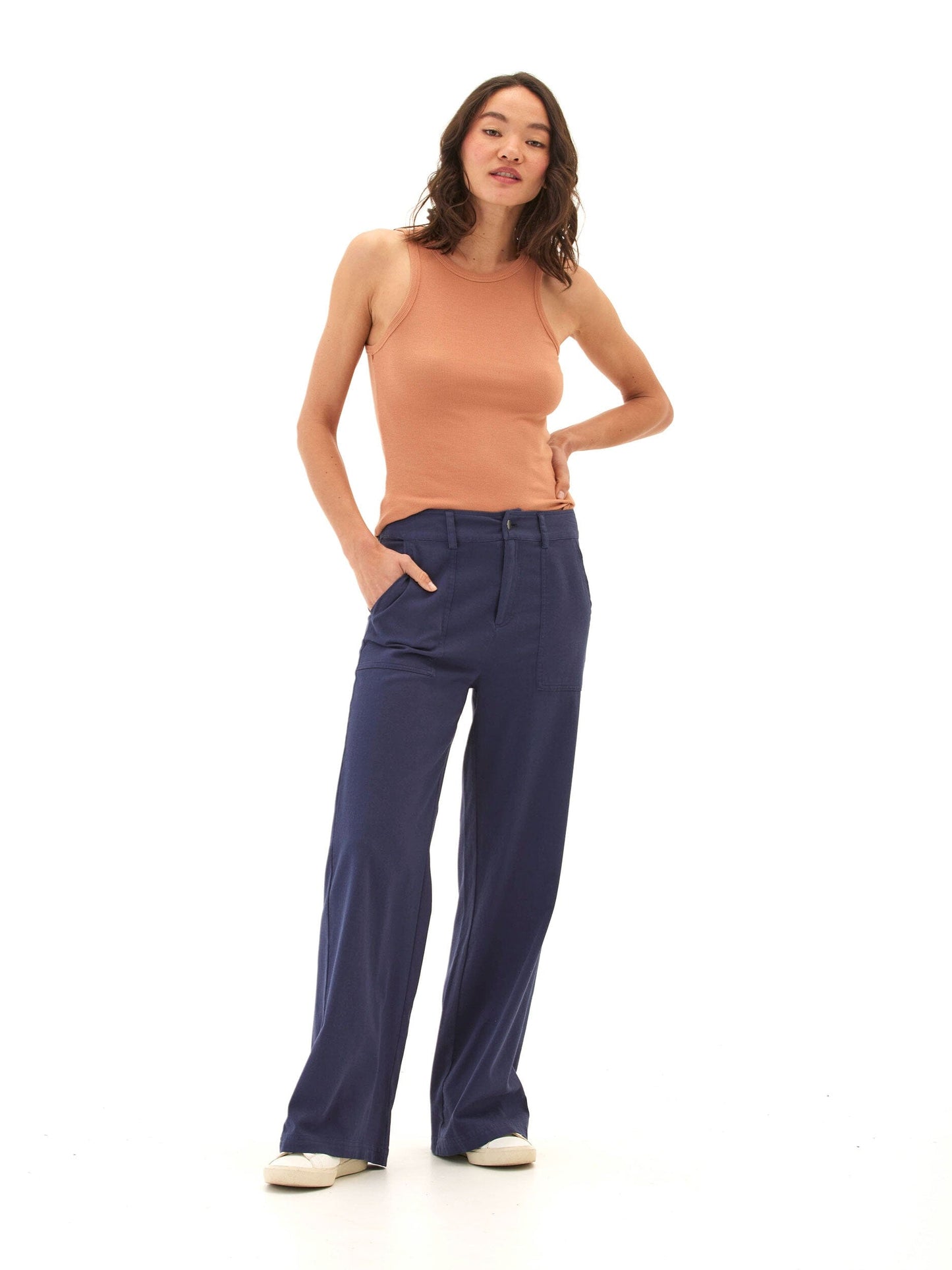Pamela Stretch Twill Wide Leg Pant