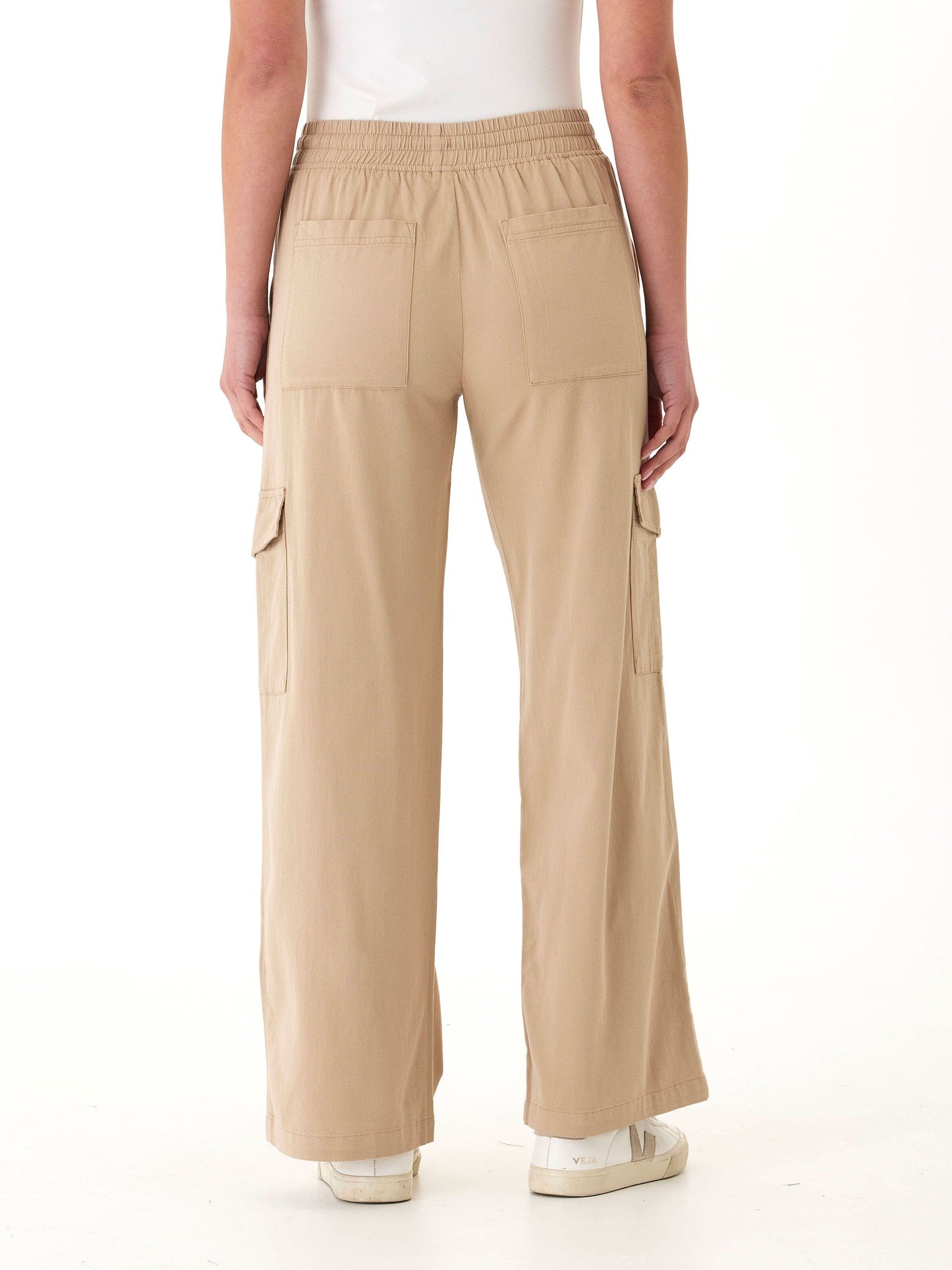 Eila Stretch Twill Wide Leg Cargo Pant