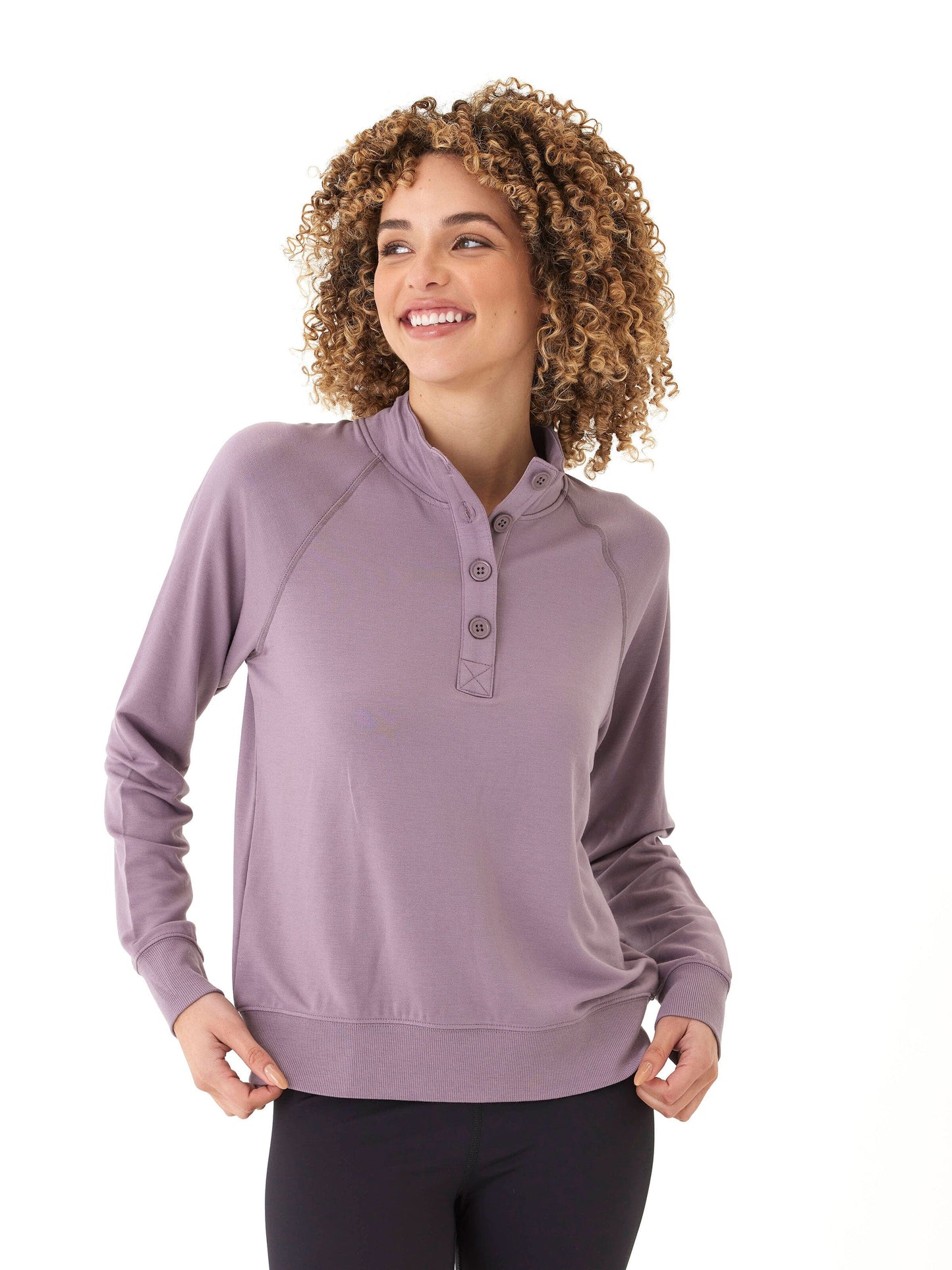 Candace Modal Terry Raglan Pullover