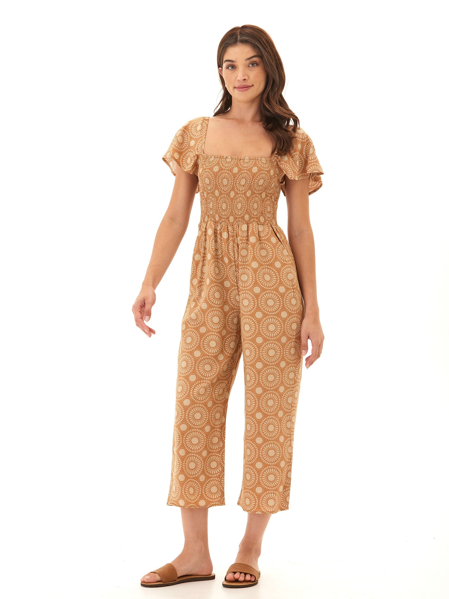Lucille Medallion Print Woven Jumpsuit