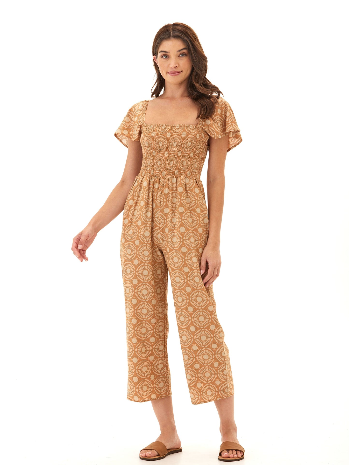 Lucille Medallion Print Woven Jumpsuit
