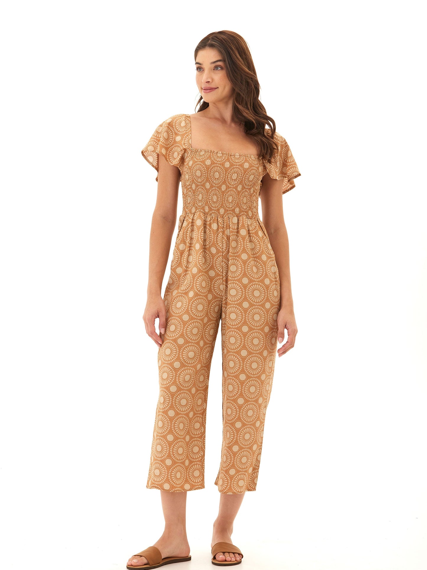 Lucille Medallion Print Woven Jumpsuit