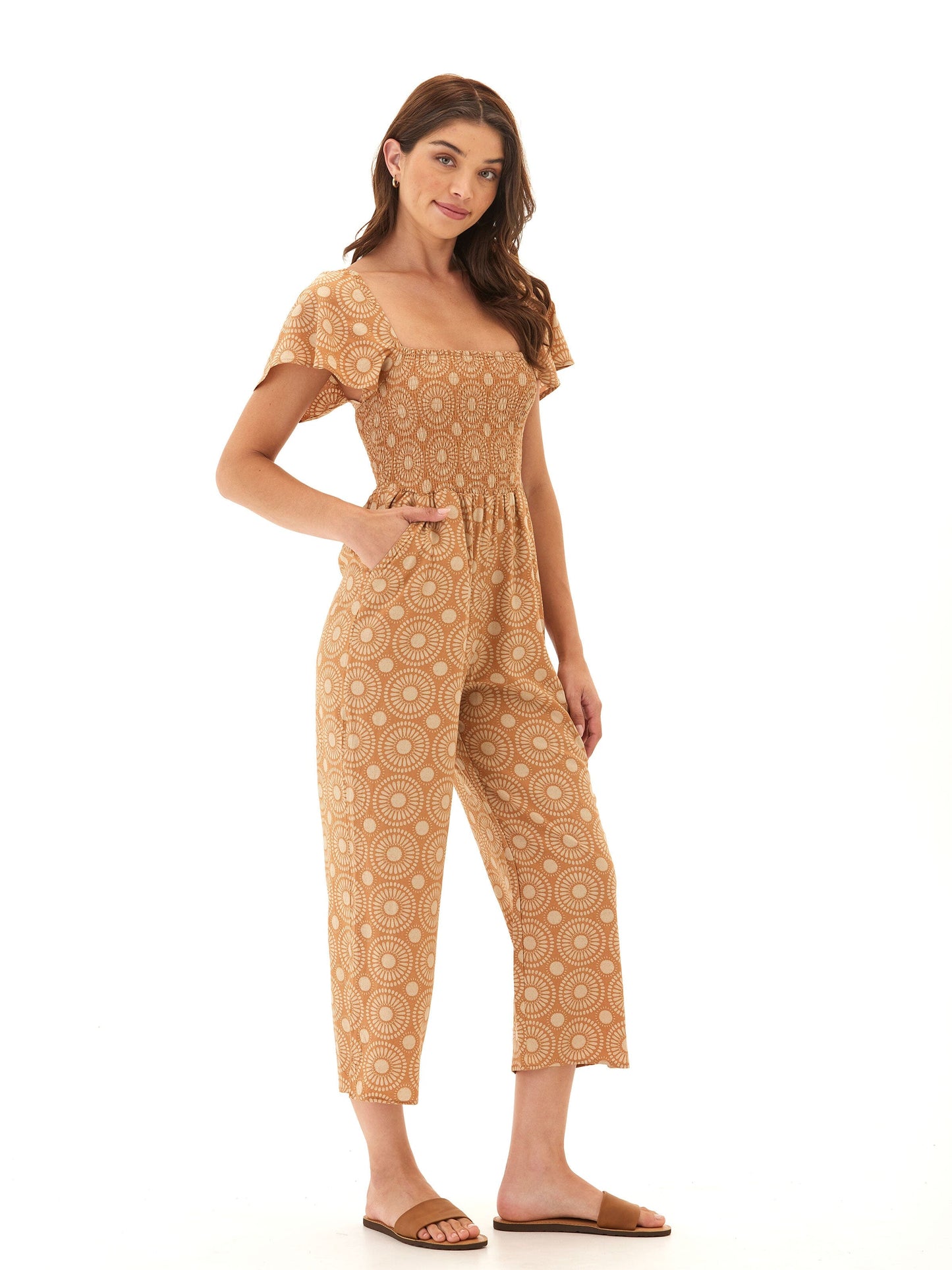 Lucille Medallion Print Woven Jumpsuit