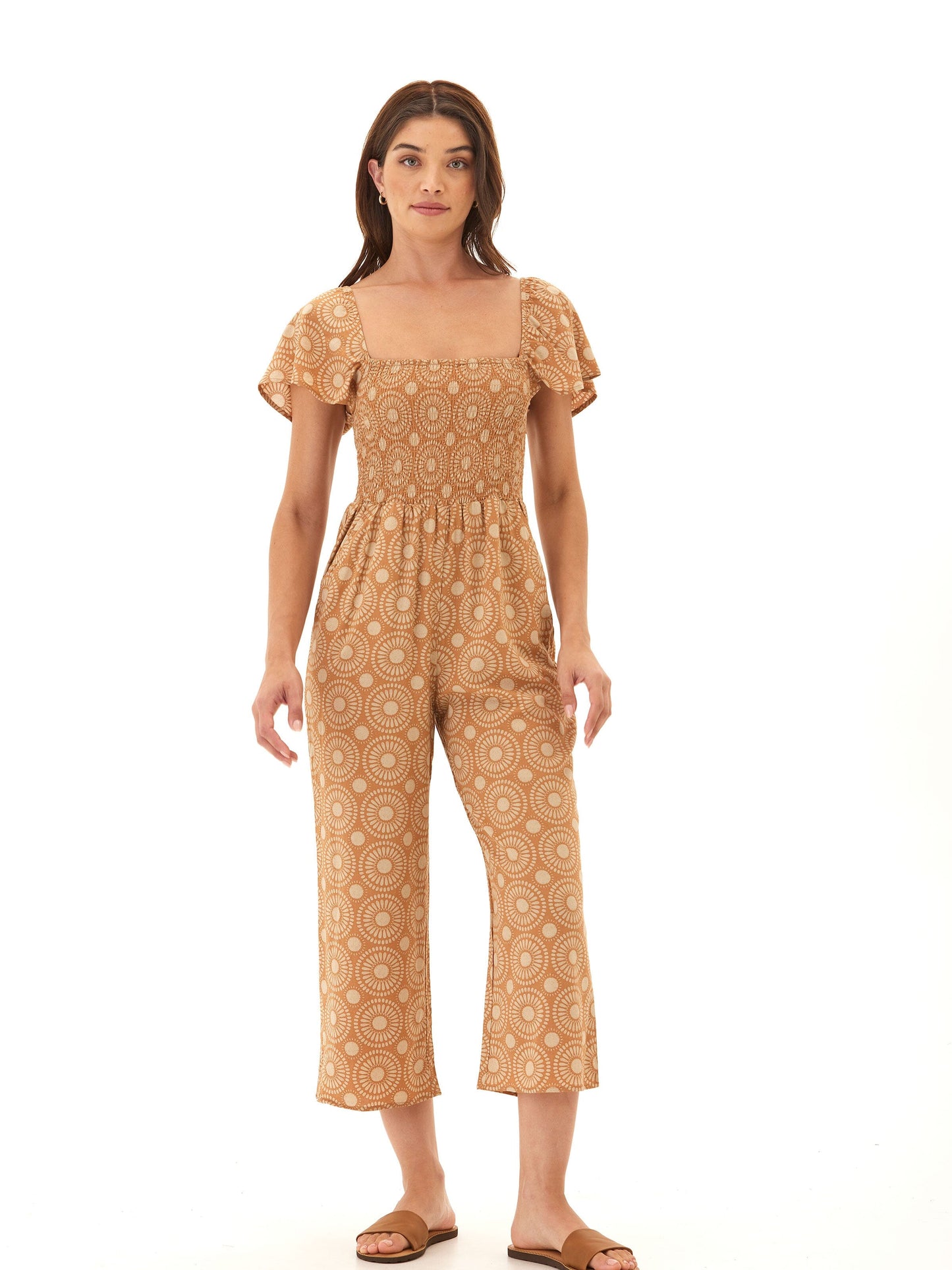 Lucille Medallion Print Woven Jumpsuit