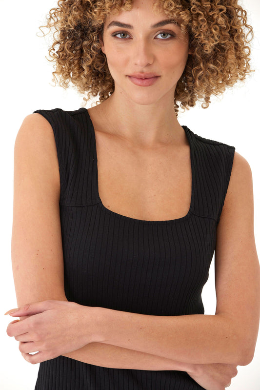 Leah Organic Rib Midi Dress