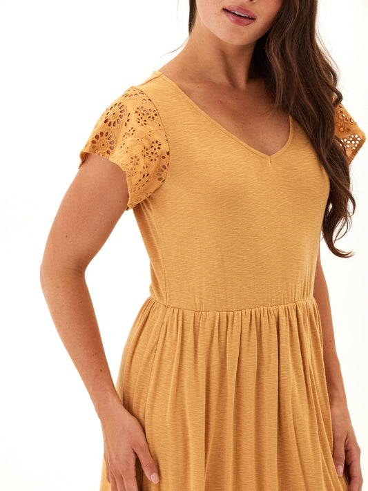 Alondra Textured Slub Jersey Dress
