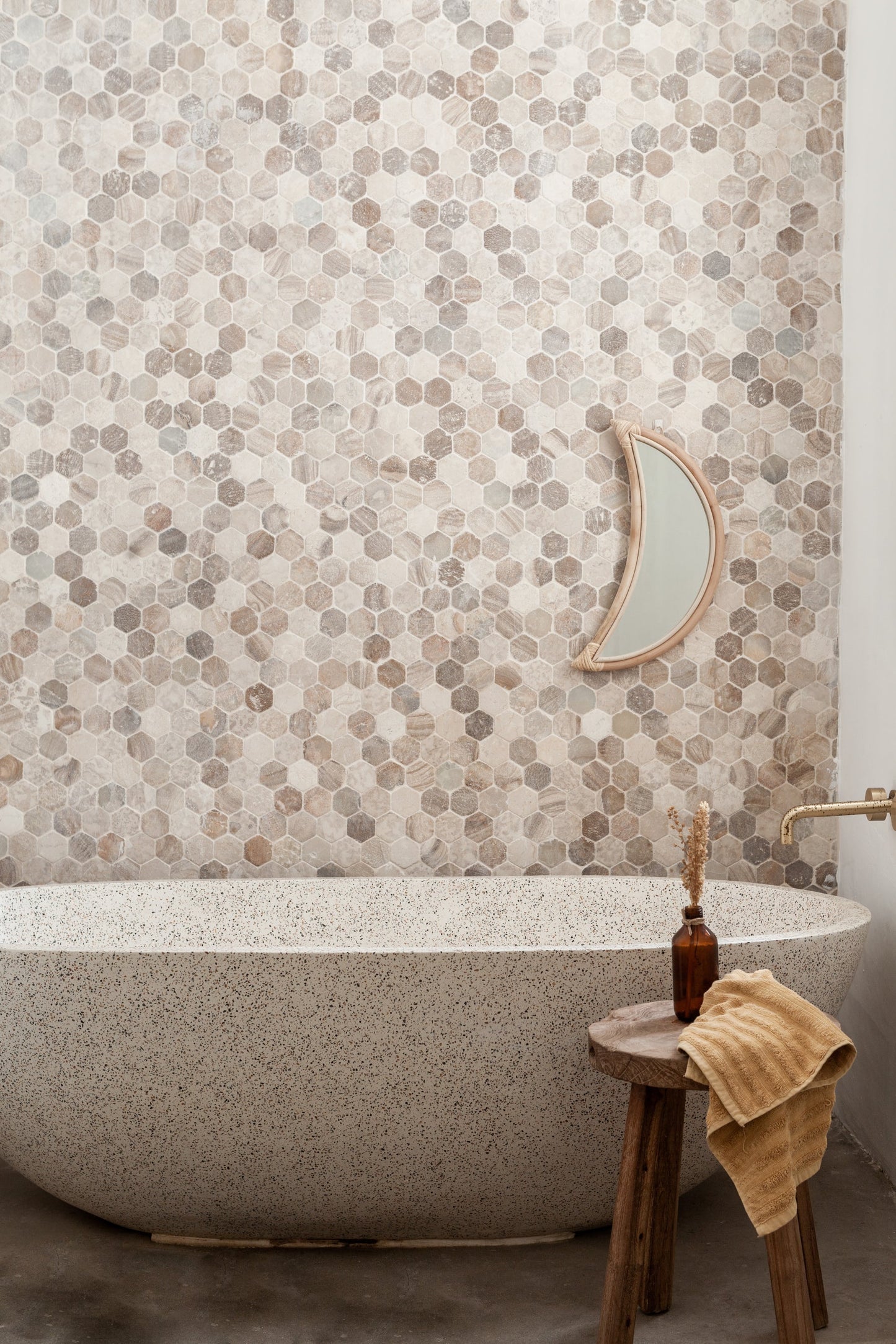 Luna Rattan Moon Mirror