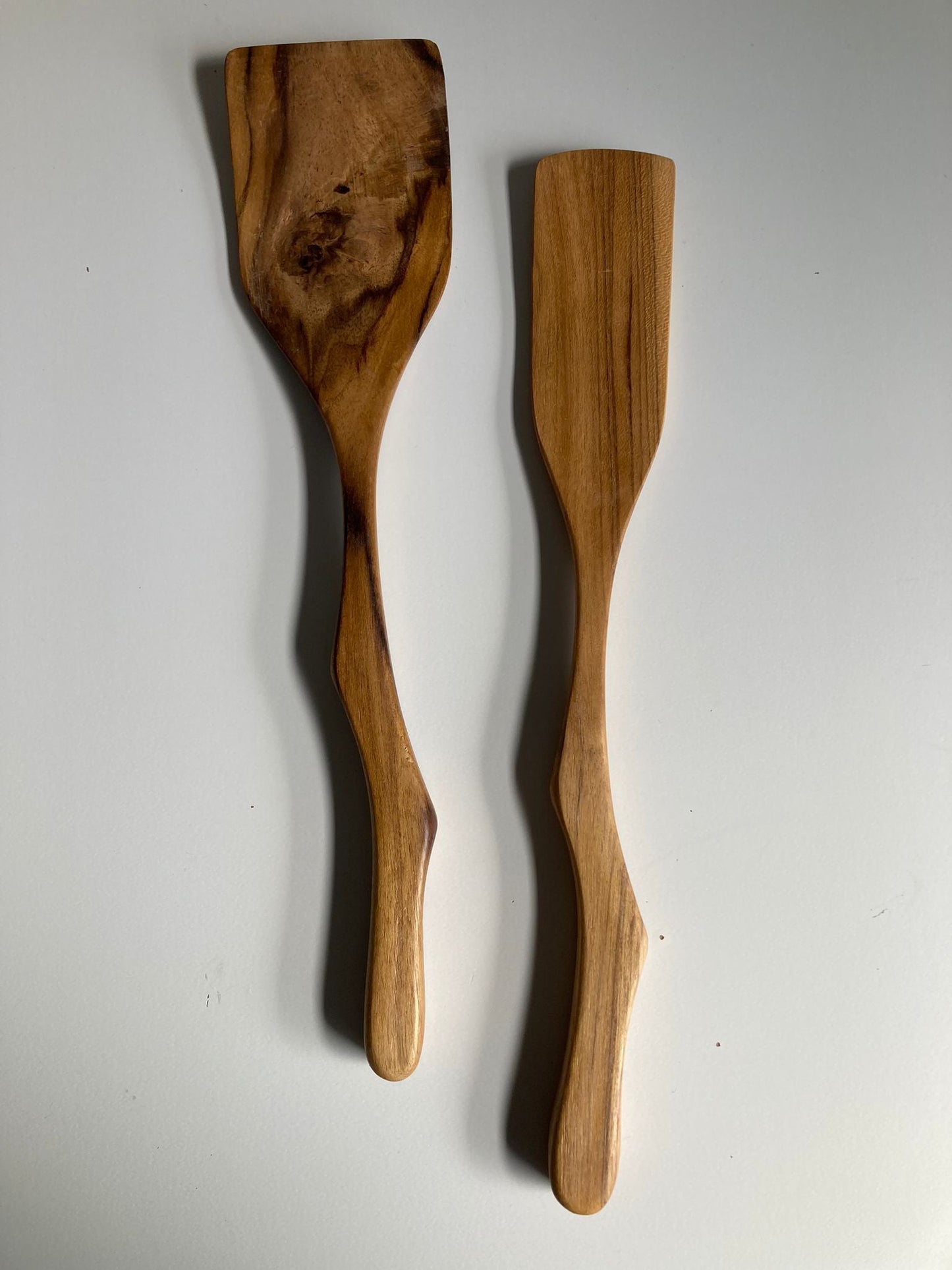 Teak Wavy Spatulas