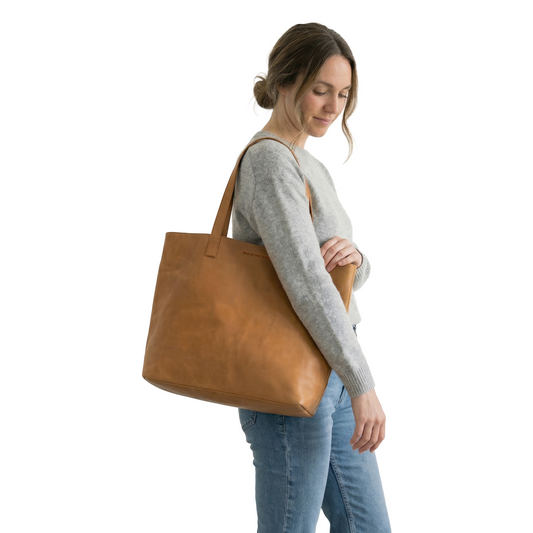 Day Tote Leather Camel