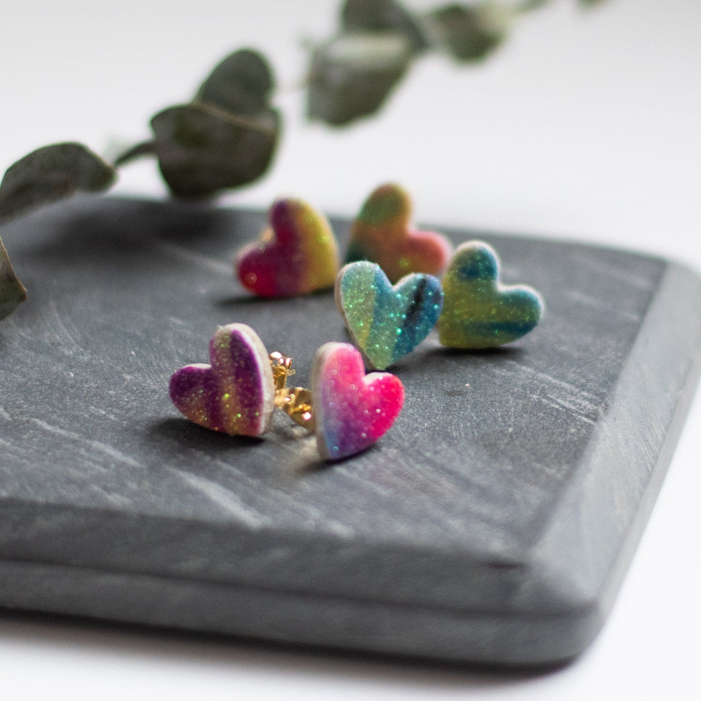 Heart Leather Studs
