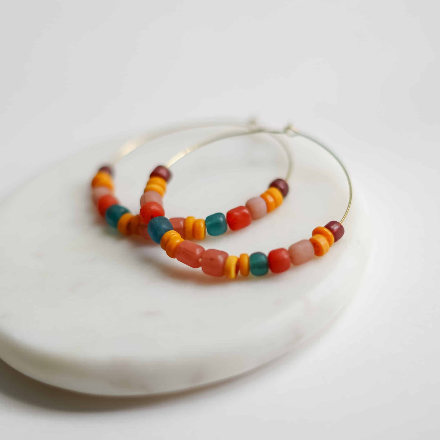 Beaded Hoop Earrings