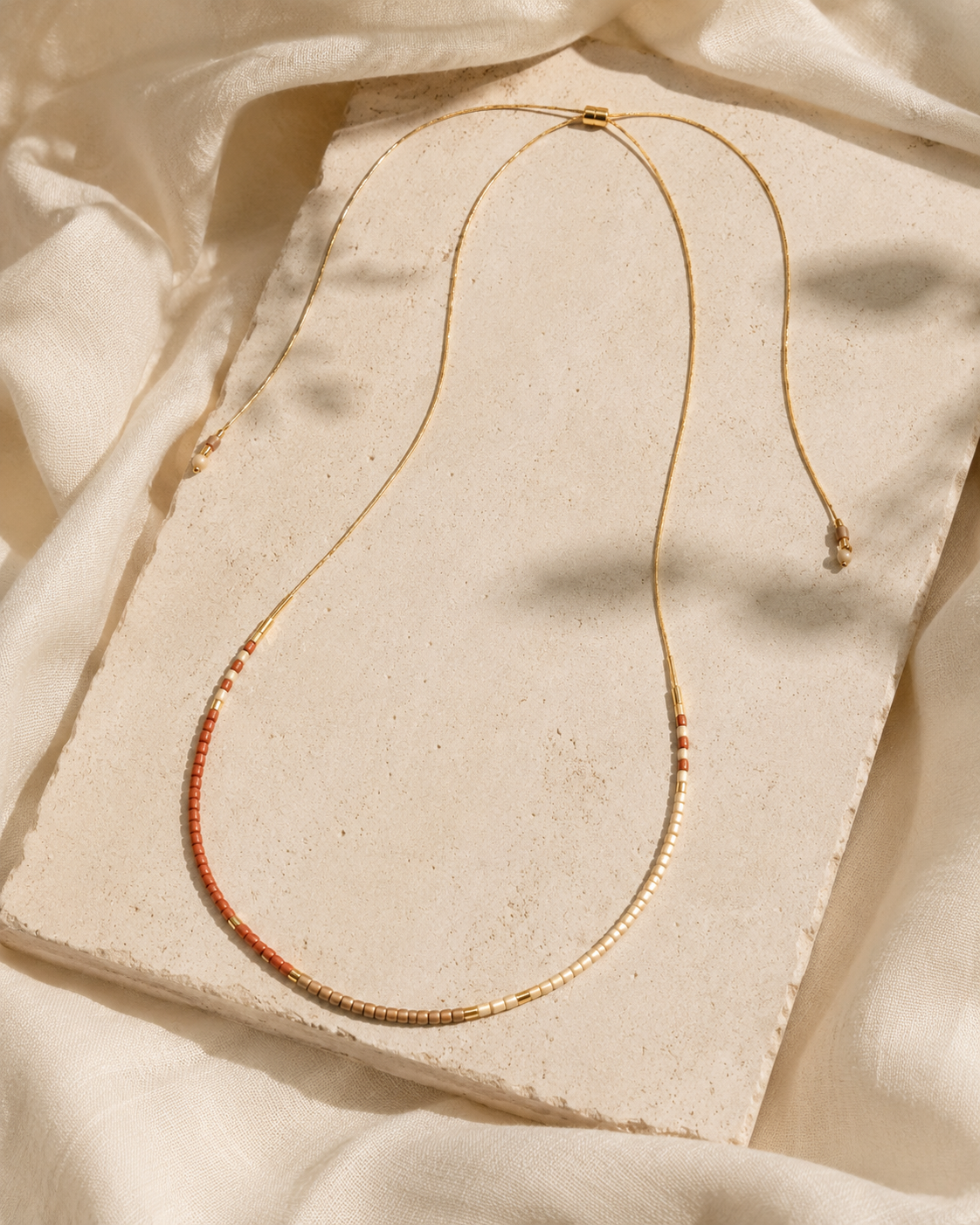 Golden Beaded Necklace