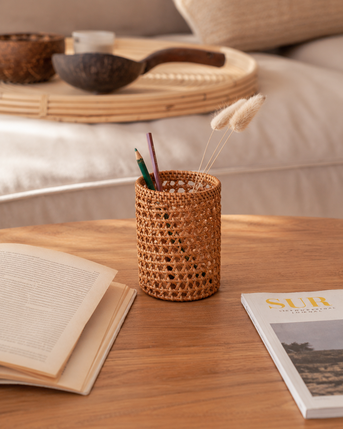 Rattan Pencil Holder