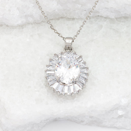 Infinite Glow Platinum Zircon Necklace