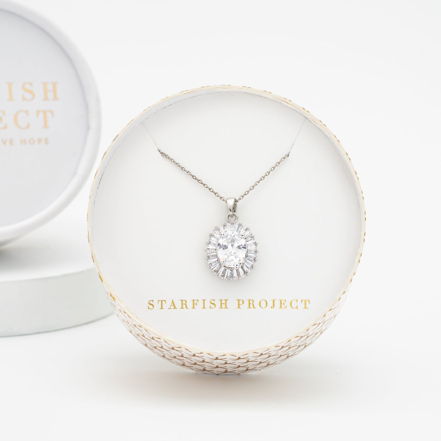 Infinite Glow Platinum Zircon Necklace