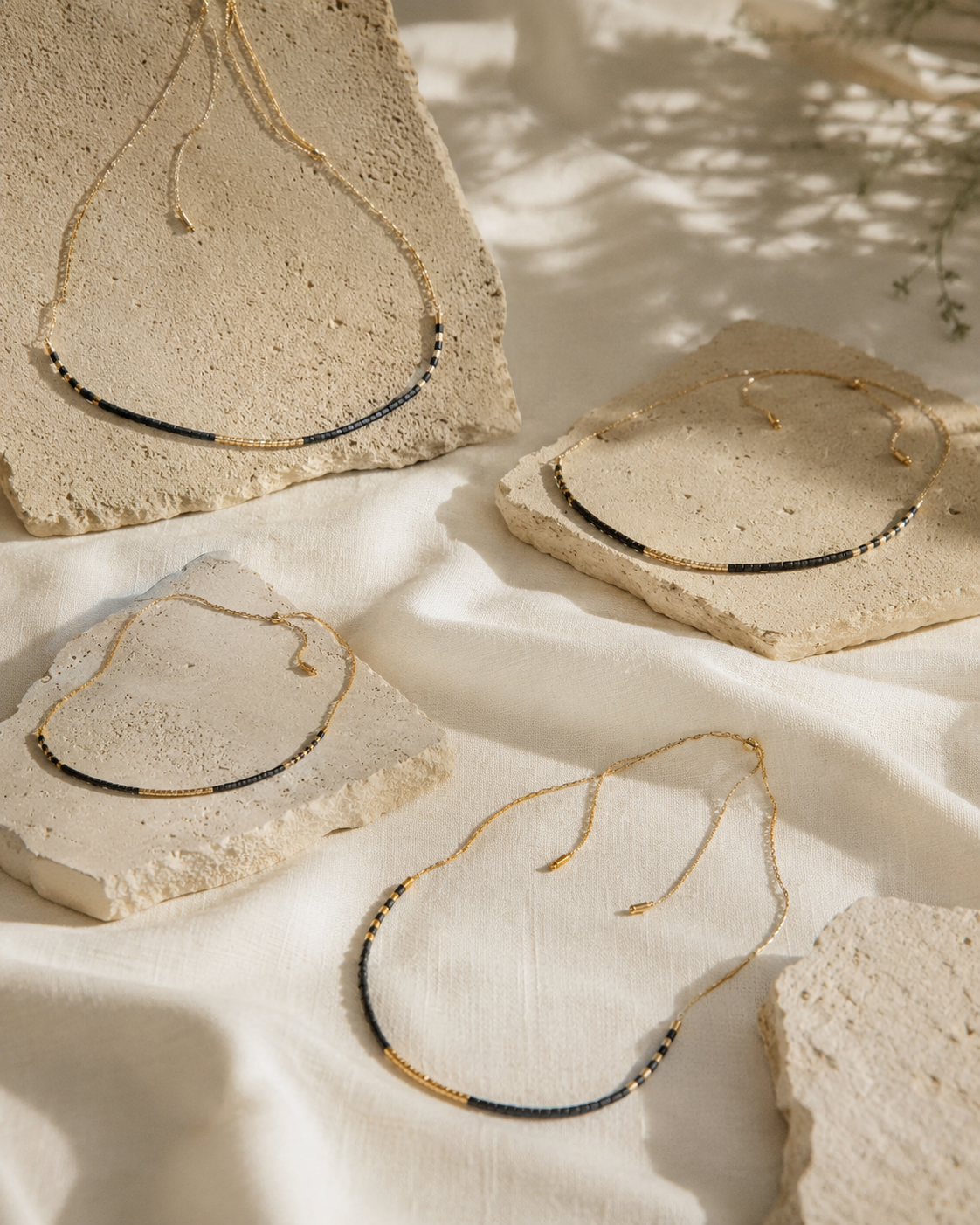 Golden Beaded Necklace
