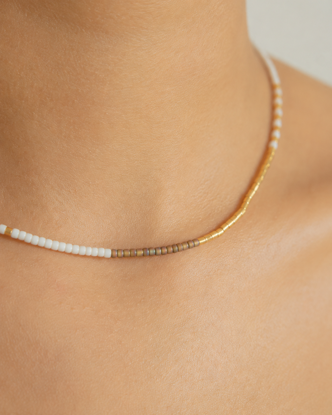 Golden Beaded Necklace