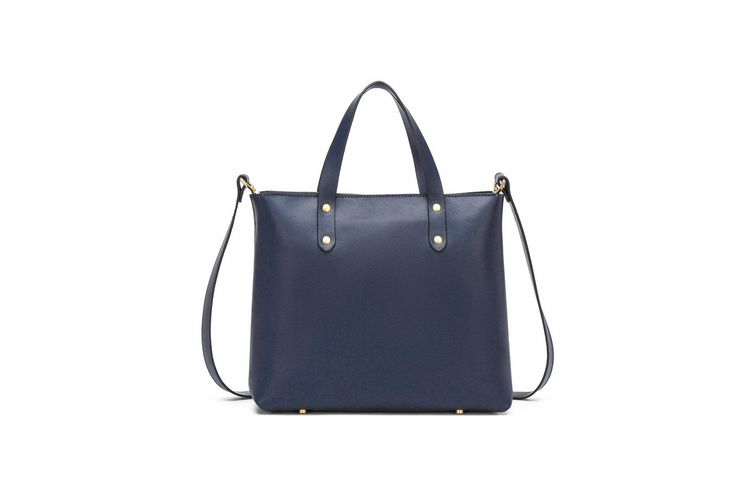 Navy Leather Satchel