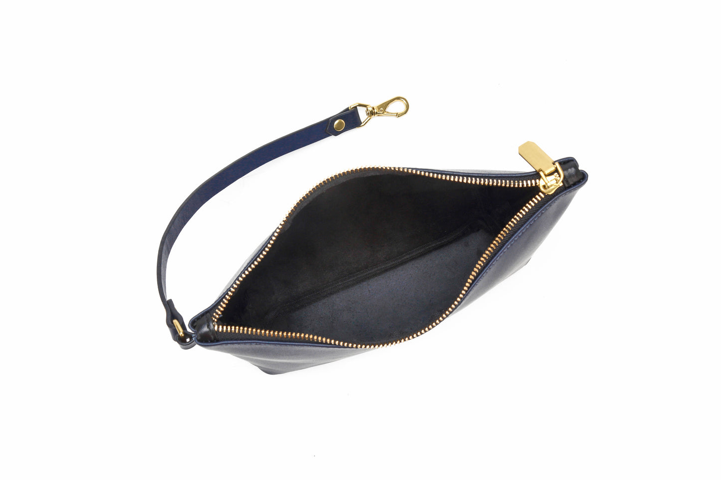 Navy Leather Satchel