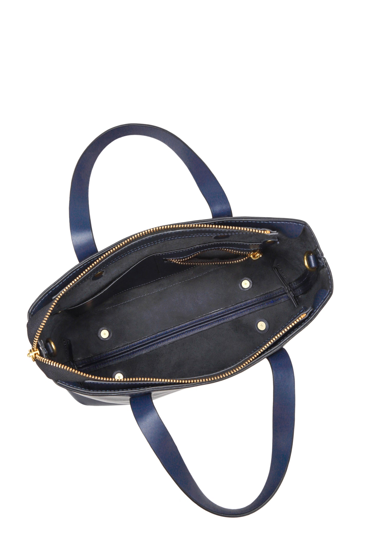 Navy Leather Satchel