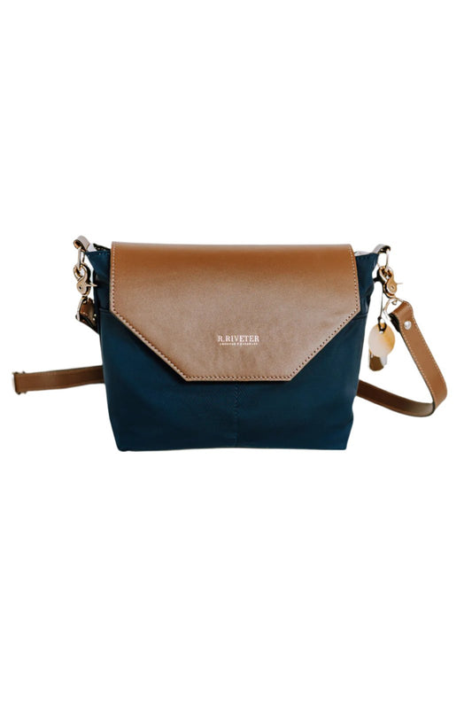 Navy Nylon + Brown Leather