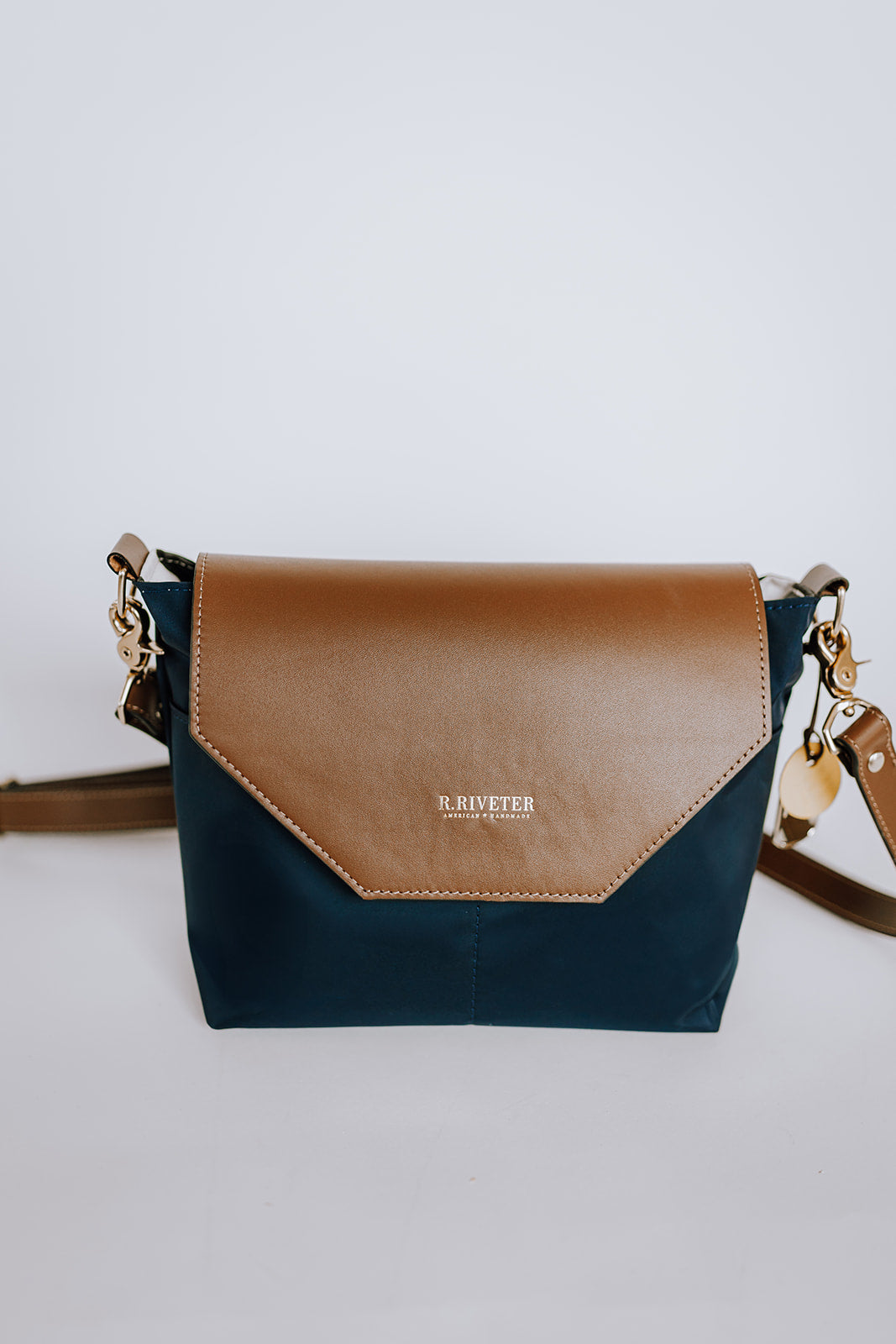 Navy Nylon + Brown Leather