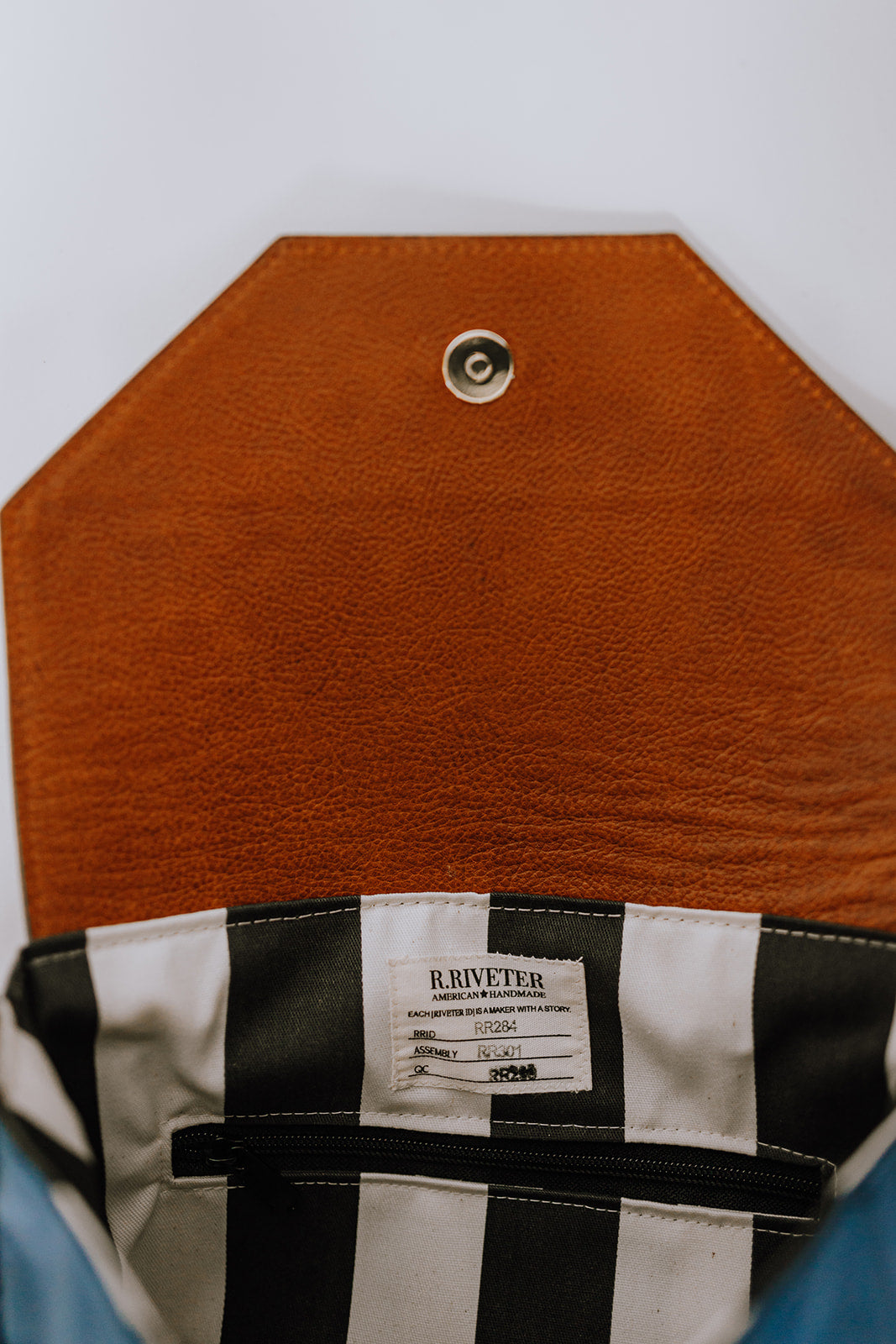 Navy Nylon + Brown Leather