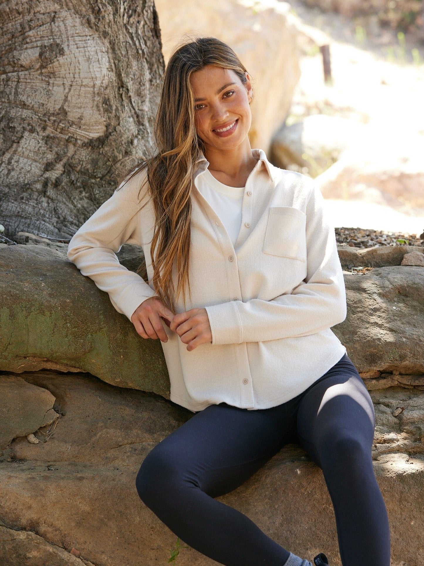 Kandyce Knit Fleece Button-Up