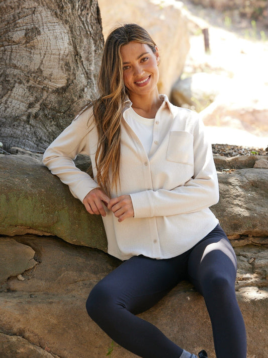 Kandyce Knit Fleece Button-Up