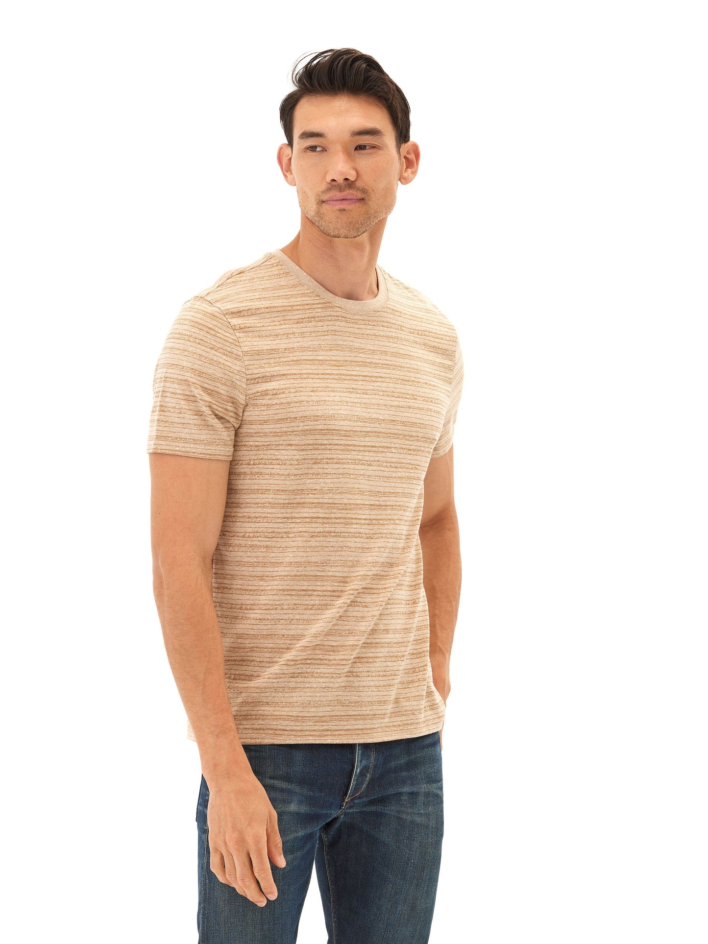 Striped Jersey Crew Tee