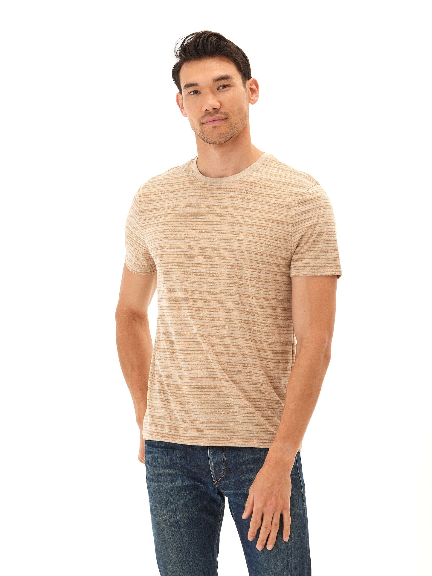 Striped Jersey Crew Tee