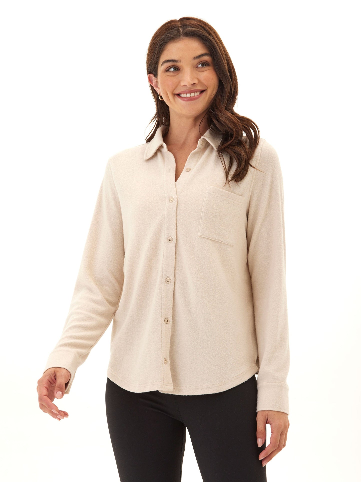 Kandyce Knit Fleece Button-Up