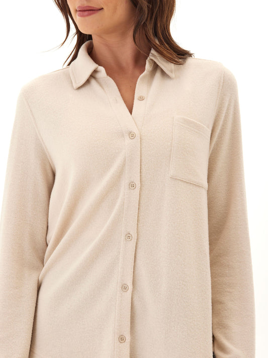 Kandyce Knit Fleece Button-Up