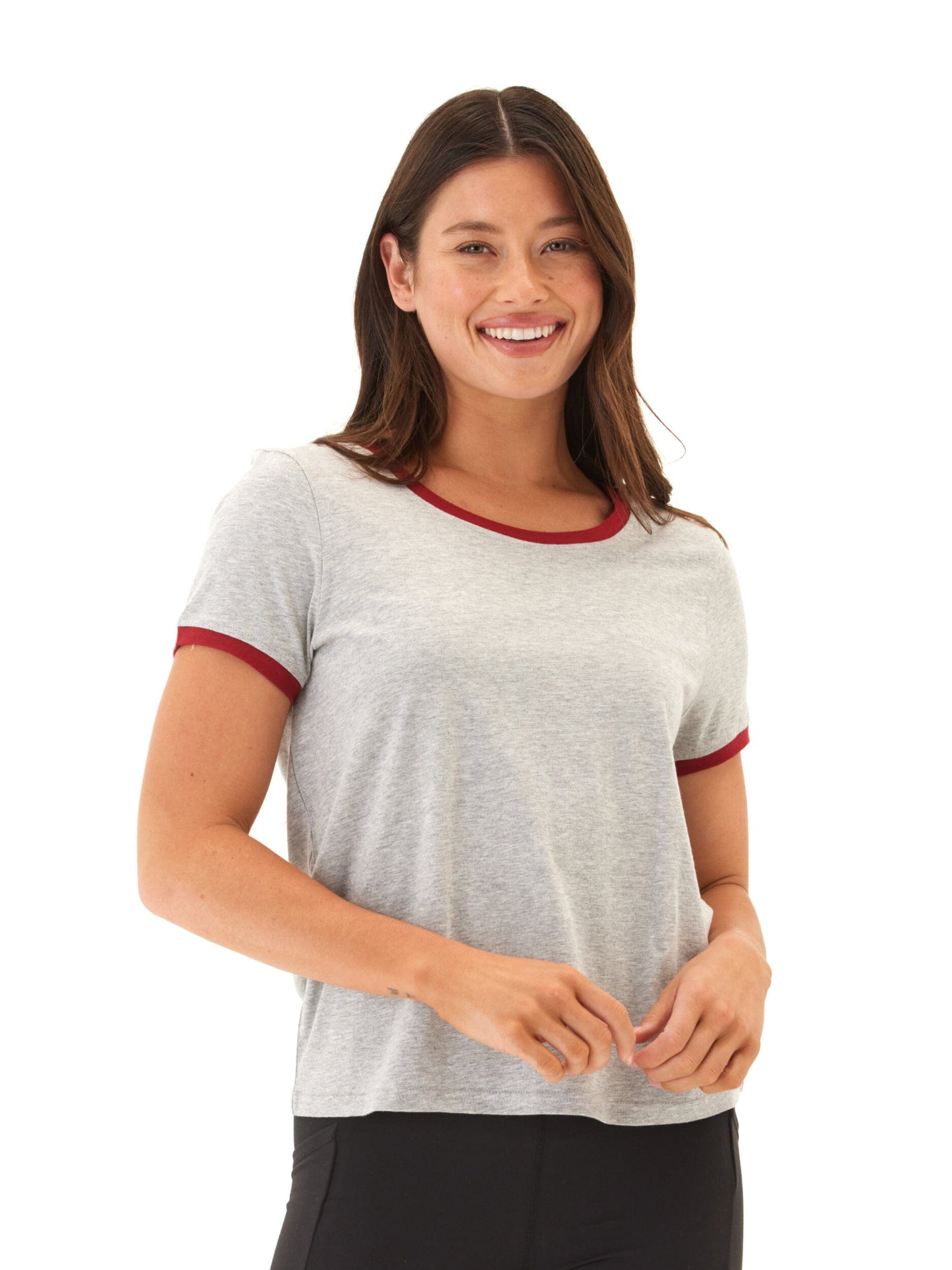 Kylah Comfort Jersey Ringer Tee
