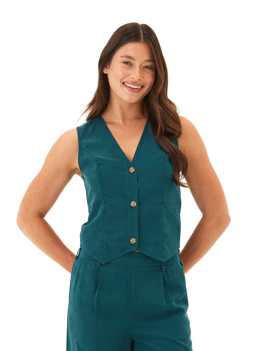 Kimora Breezy Linen Vest