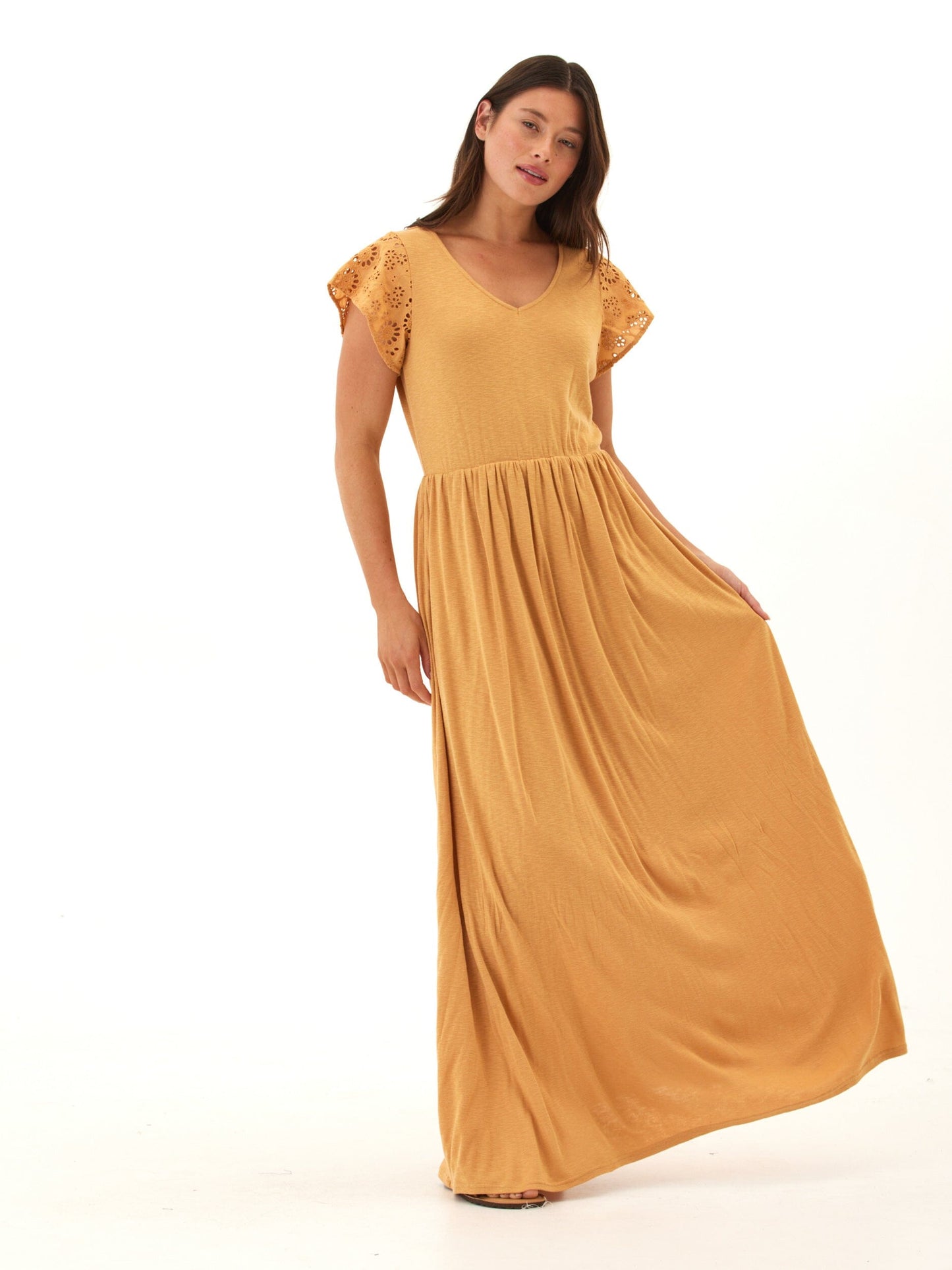 Alondra Textured Slub Jersey Dress