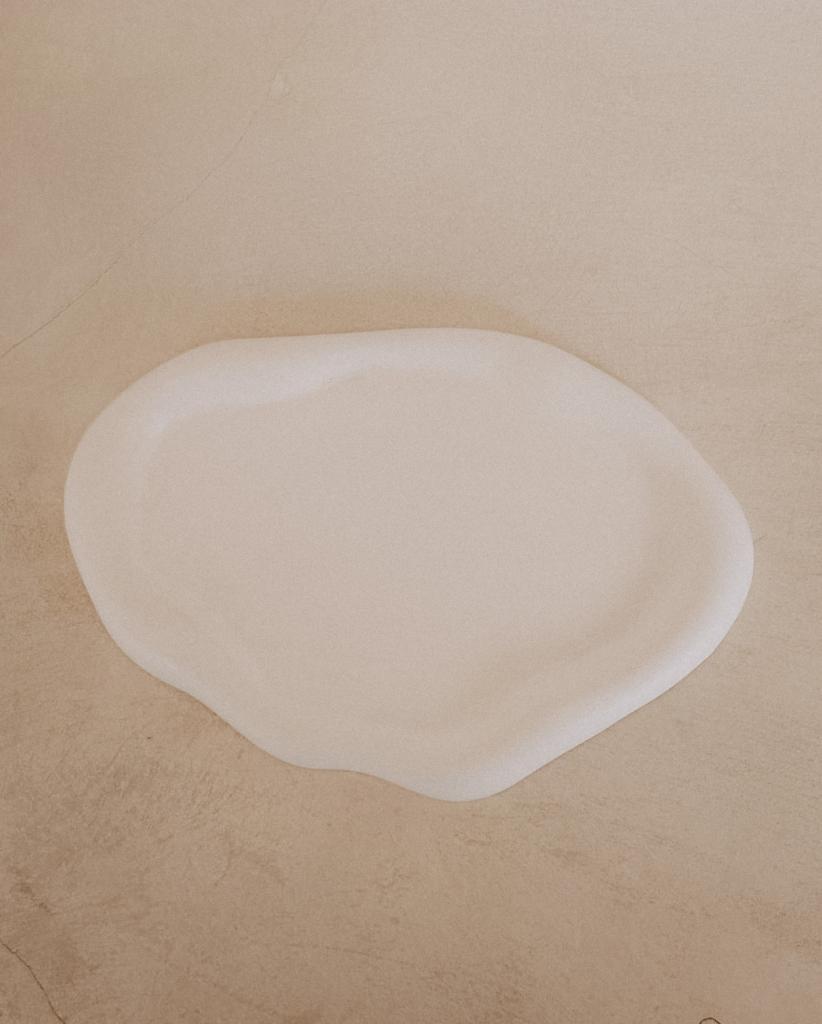 Stucco Cloud Oval Jewelry Tray