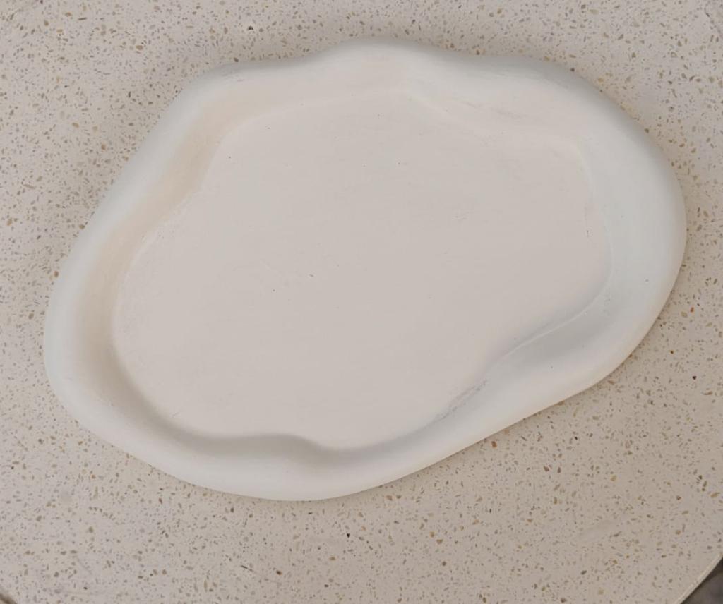 Stucco Cloud Oval Jewelry Tray