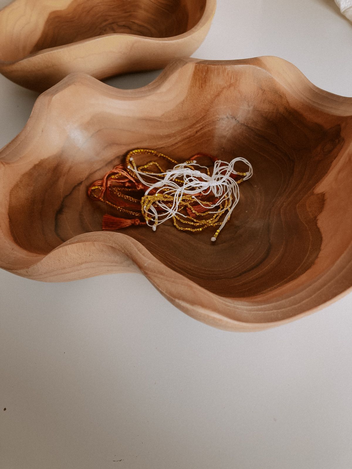 Teak Wavy Bowl