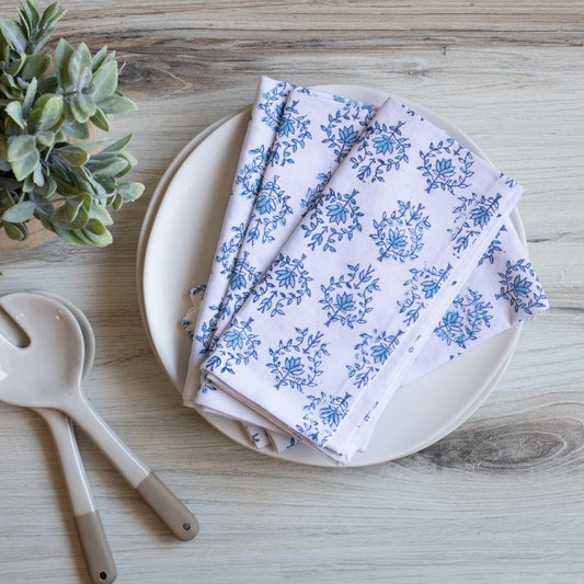 Dinner Napkins (set of 4) - Lotus, Uniform Blue and Navy